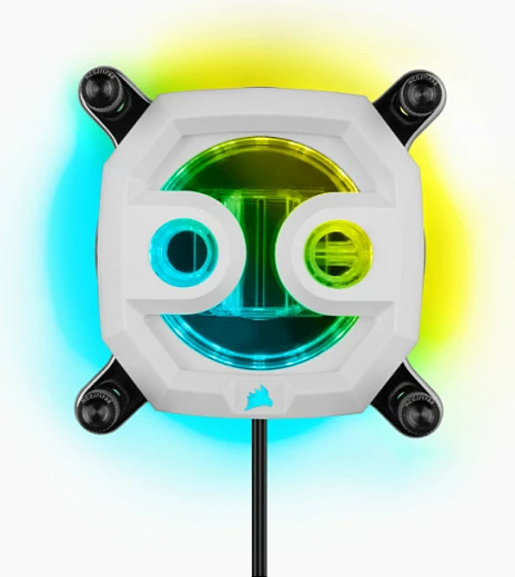 Bllok uji për CPU Corsair Hydro X Series XC7 RGB PRO, Socket AM4, i bardhë