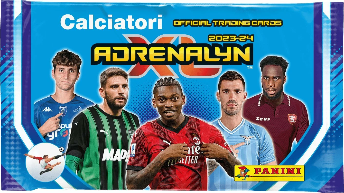 Sashetë karta koleksionuese Panini Calciatori Liga Italiane 2024-2025, 6 karta + kod QR, paketim