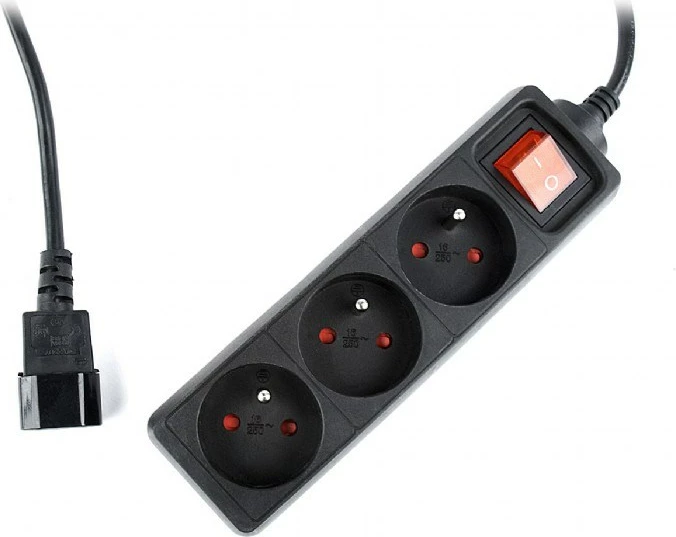 Kabllo vazhduese Gembird  EG-PSU3F-01, 230V, e zezë 