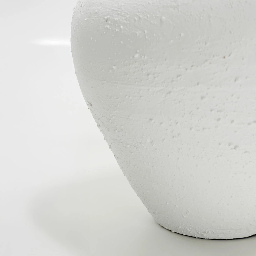 Lampë tavoline Santorini, qeramike e bardhë, abazhur liri bezhë, 30x30x60cm