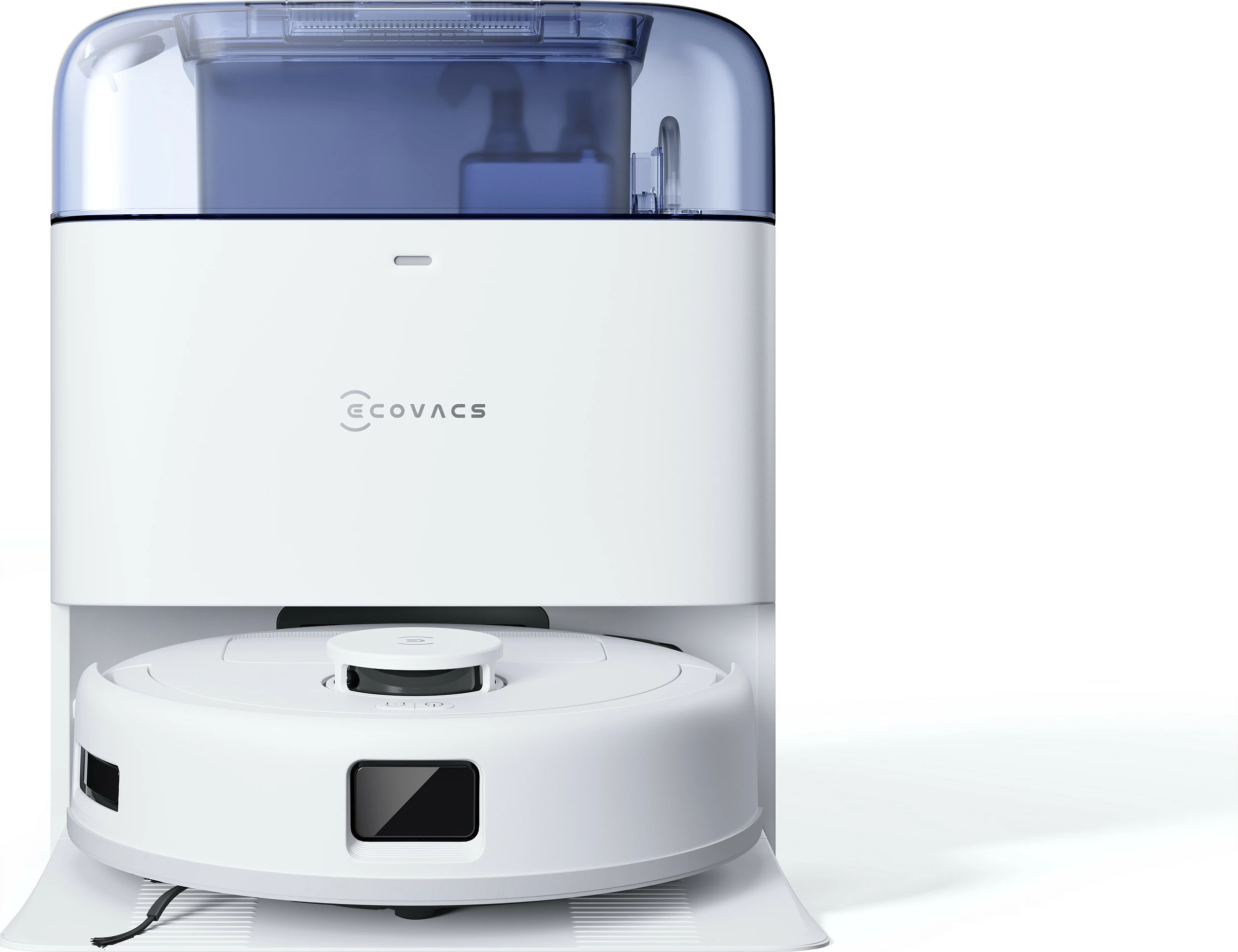 Robot fshesë ECOVACS DEEBOT MINI, LiDAR, mopim, stacion OMNI auto-empty, 3200mAh, Blu/Bardhë