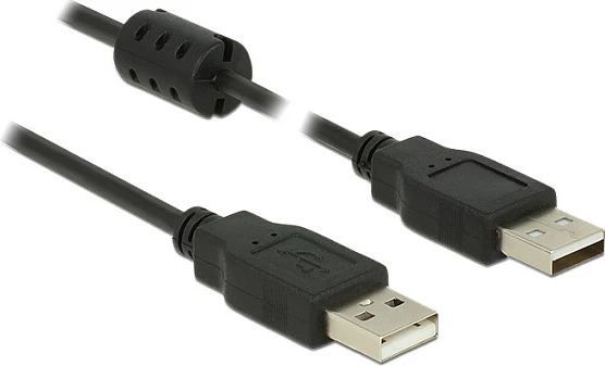 Kabllo USB DeLOCK 1m USB 2.0 A-A, 480 Mbit/s, e zezë