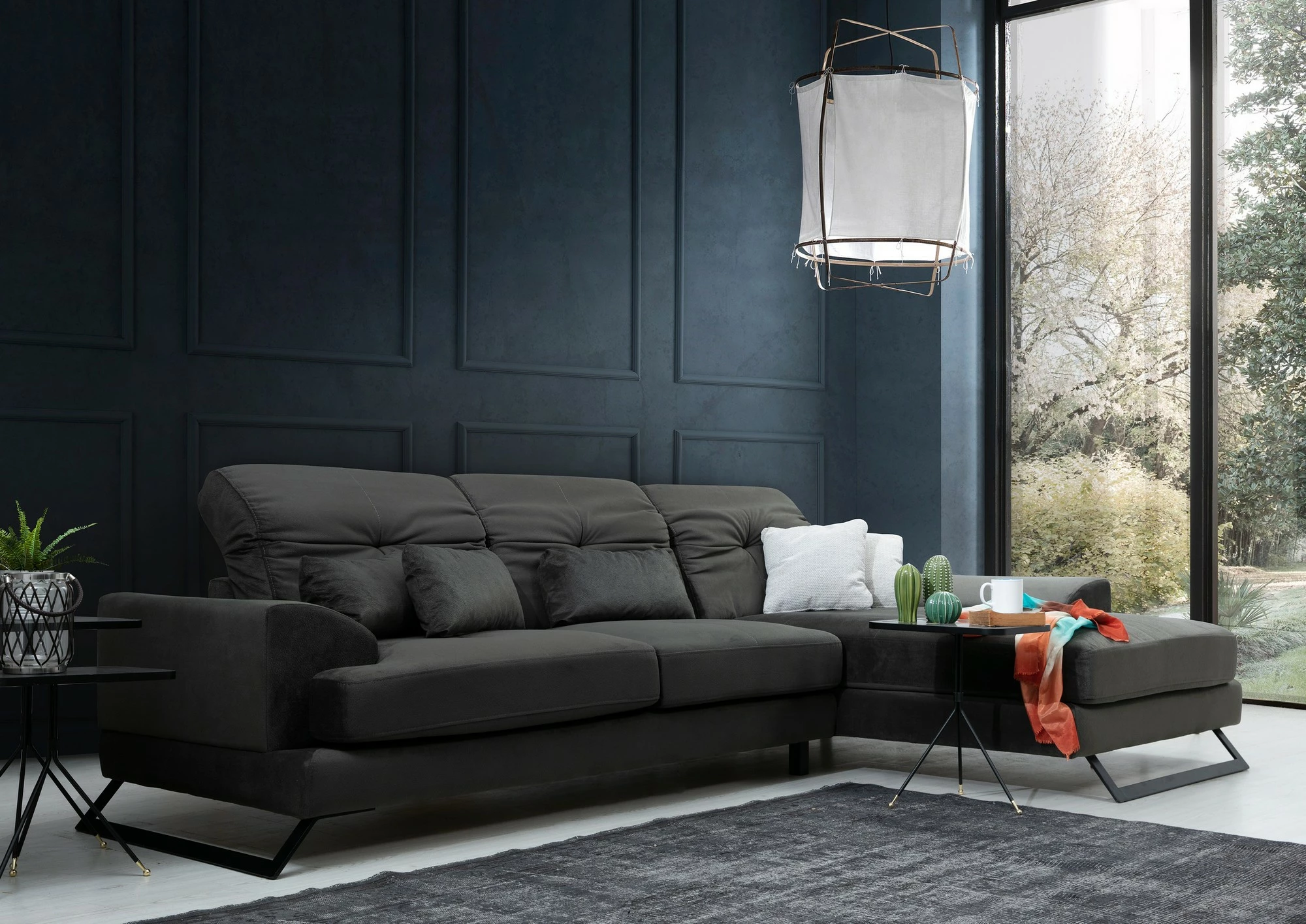 Kënd-sofë Atelier del Sofa, Frido kënd i djathtë (L3+Chl), anthracite
