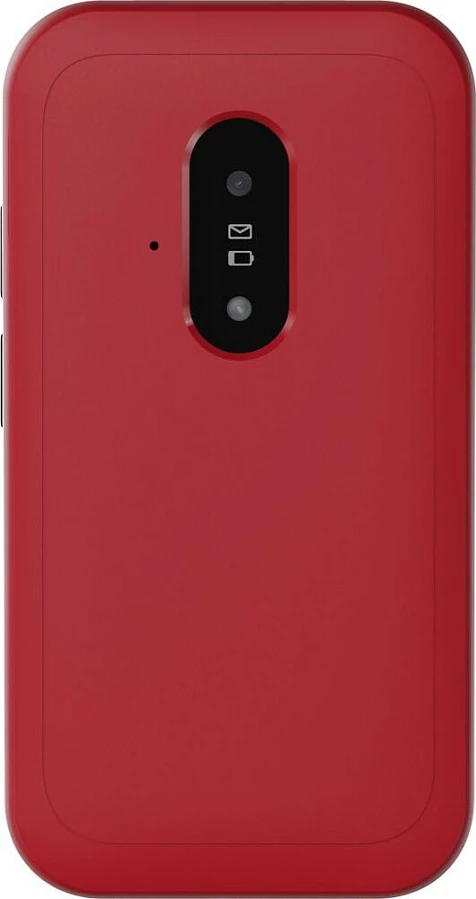 Celular Doro Leva E22, me kapak, ekran 2.8 inç, Single SIM, 1150 mAh, kuq/bardhë