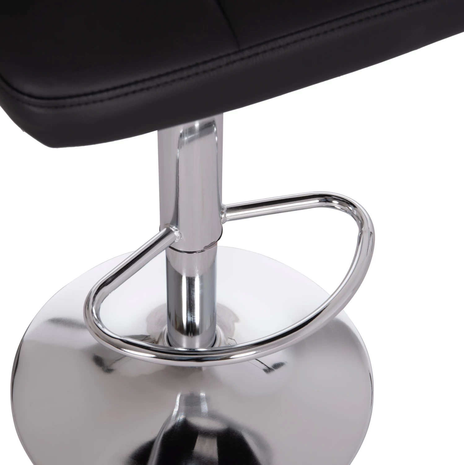 Karrige për bar rrotulluese DIANA, lëkurë PU e zezë, metal krom, FH202.21, 44x52x109cm, set prej 2 copë