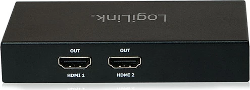 Splitter mini DisplayPort LogiLink 1x2, mini DP në 2x HDMI, 4K/30Hz, HDCP, i zi
