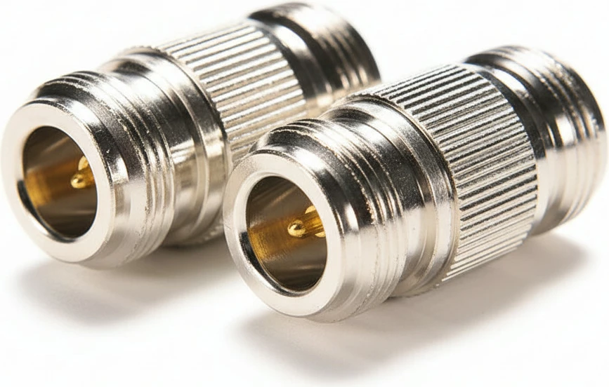 Adapter koaksial Poynting A-ADPT-047, N-Type (F) në N-Type (F), argjend