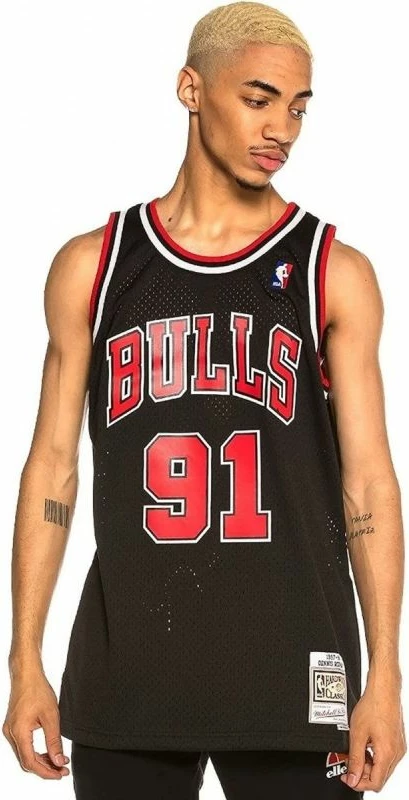 Fanellë Chicago Bulls NBA për meshkuj, Mitchell & Ness, e zezë