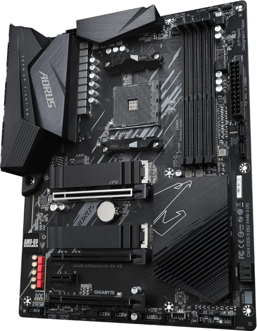 Pllakë amë GIGABYTE B550 AORUS ELITE AX V2, AM4, ATX, DDR4, Wi‑Fi 6, 2.5GbE, e zezë
