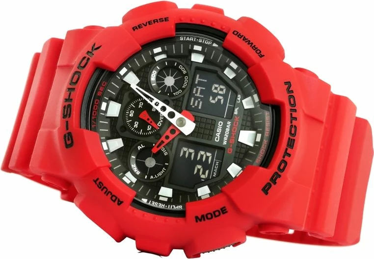 Orë dore për meshkuj Casio G-Shock, e kuqe