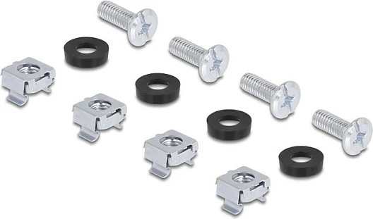 Set montimi DeLOCK 67281, 1U, metal, për rack 10"/19", i zi