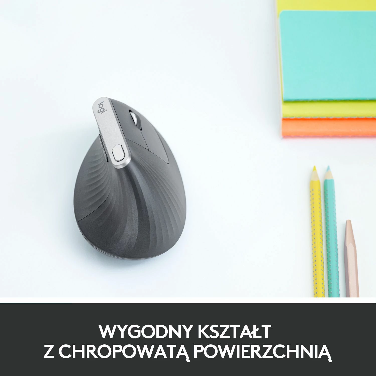 Maus Logitech MX Vertical 910-005448 ergonomik wireless 4000 DPI, e zezë