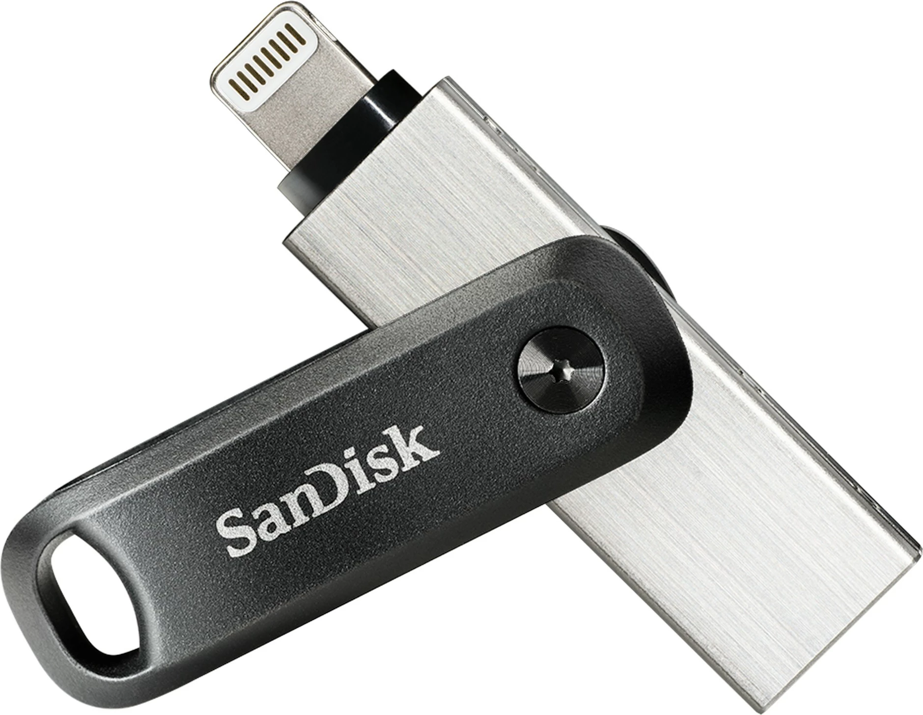 USB stick Sandisk iXpand SDIX60N-128G-GN6NE, 128GB, USB 3.2 Gen 1, swivel, gri/argjend
