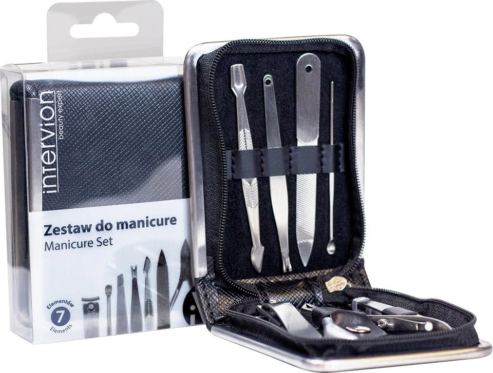 Set për manikyr Inter Vion 7 pjesë, e zezë