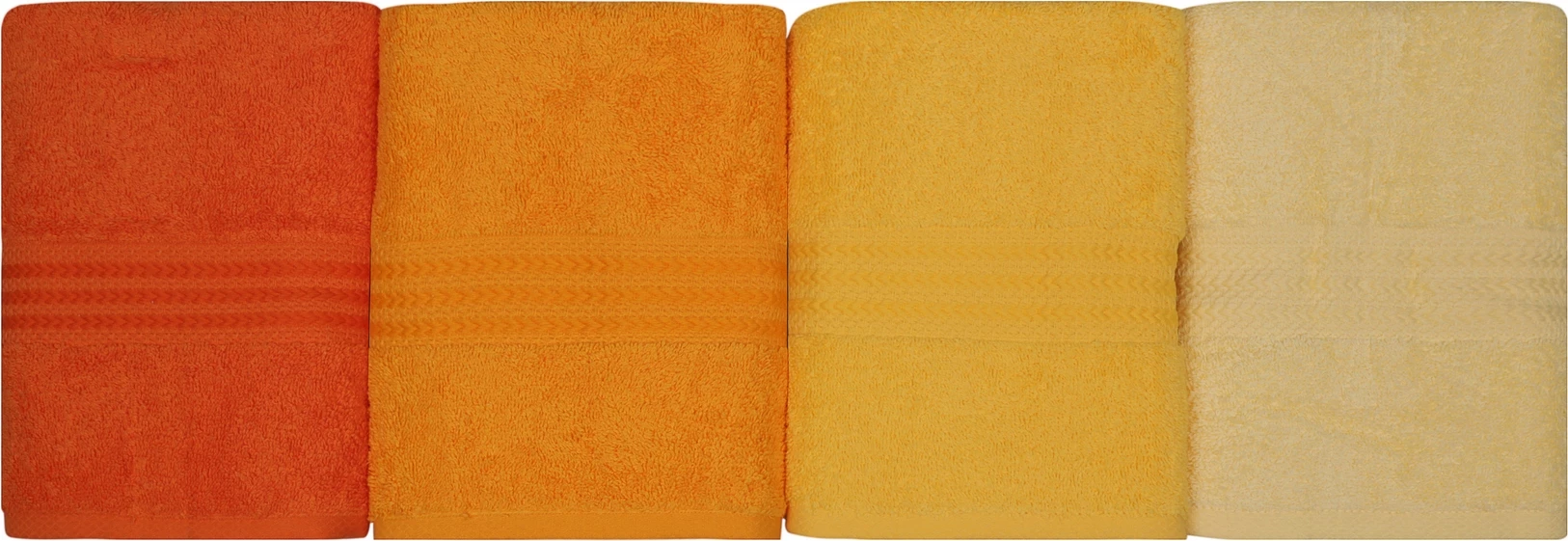 Set peshqirësh duarsh (4 copë), Mijölnir, ngjyra ylberi - e verdhë