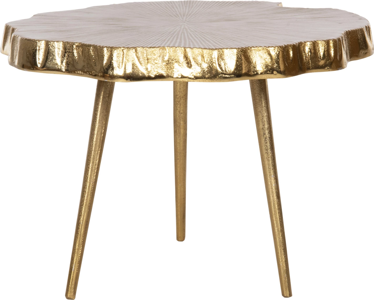 Tavolinë anësore ANGUL FH4264 metalik në ar-bardhë 48x40x35H cm