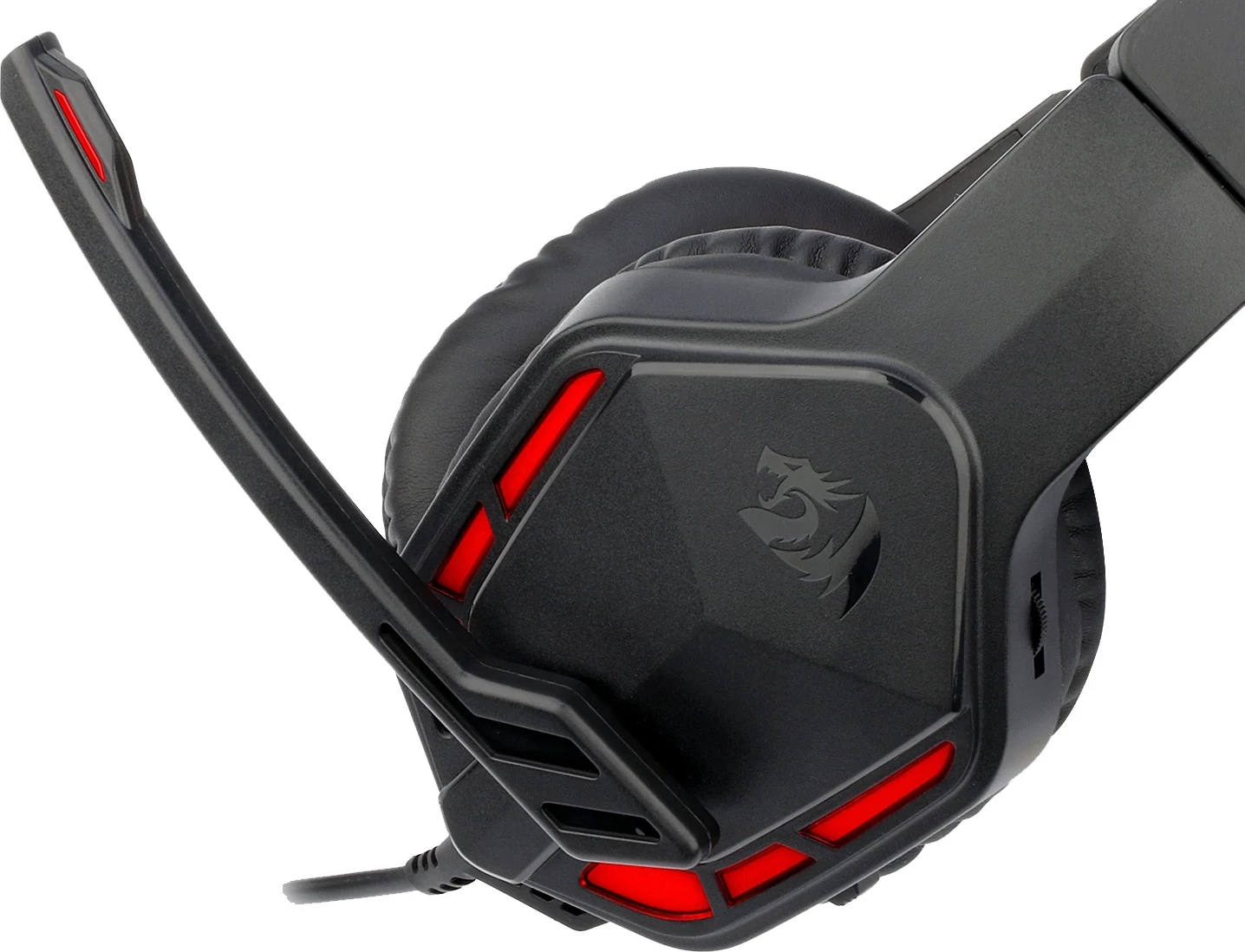 Kufje gaming Redragon Themis H220 me kabllo, surround, 50mm, mikrofon, LED të kuqe, të zeza