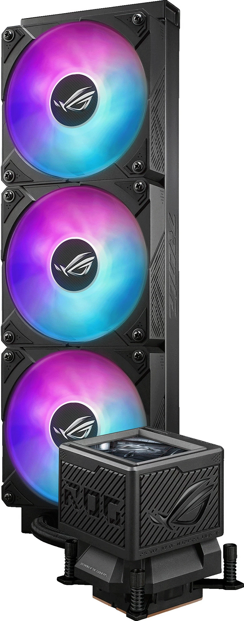 Ftohës uji all-in-one ASUS ROG Ryujin III 360 ARGB Extreme, 3x12cm, ekran LCD, i zi