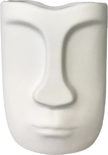 Vazo dekorative BARIK, ngjyrë e bardhë, polirezine, 13x11x17cm