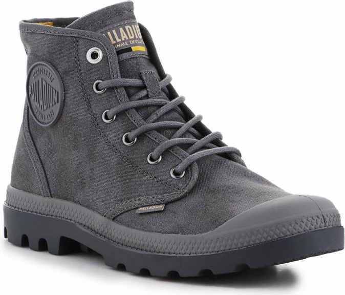 Këpucë Palladium Pampa Hi Wax për meshkuj dhe femra, ngjyrë gri