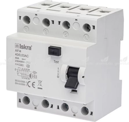 FID Iskra 4P 25A – 0.03mA