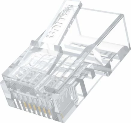 Konektor modular RJ45 Unitek Y-OT19TP Cat.6, 100 copë, transparent