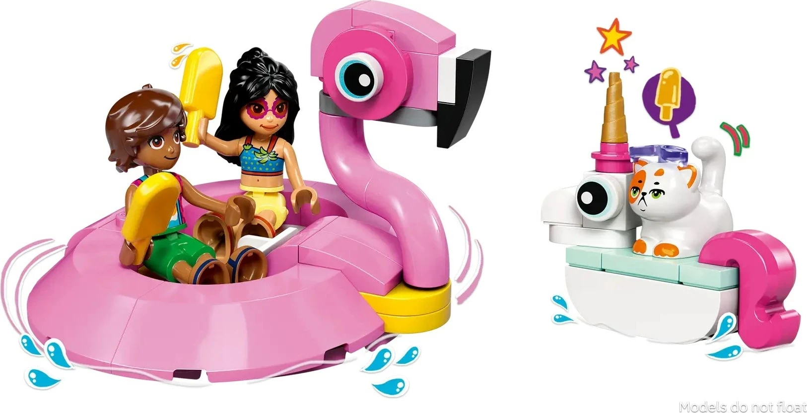 Set lodrash LEGO Friends 42658 Unicorn & Flamingo Pool Party, 99 pjesë