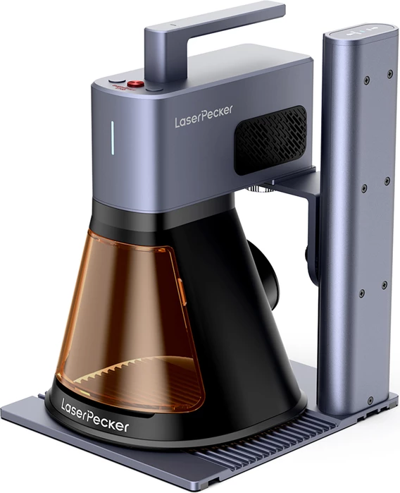 Gravues lazer LaserPecker LP2 Plus (LP2P) 10W 4K 100×100mm Wi‑Fi/USB gri, set