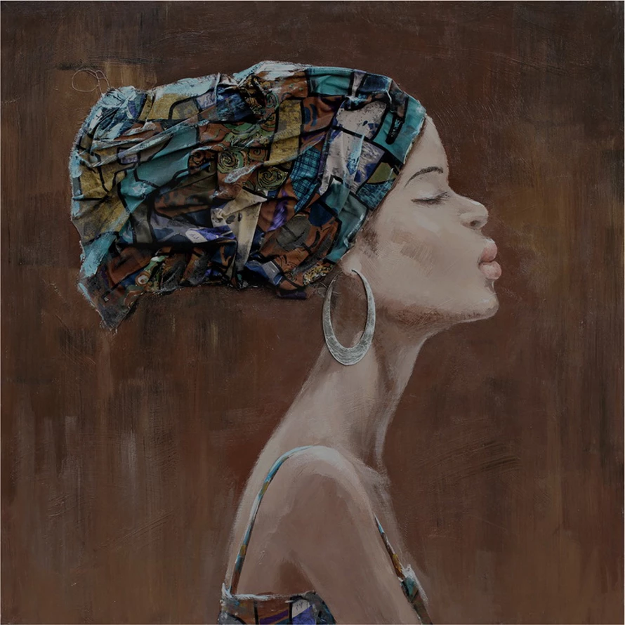 Pikturë dekorative Hypnose, shumëngjyrëshe, kanavacë, dru, 90x90x4cm