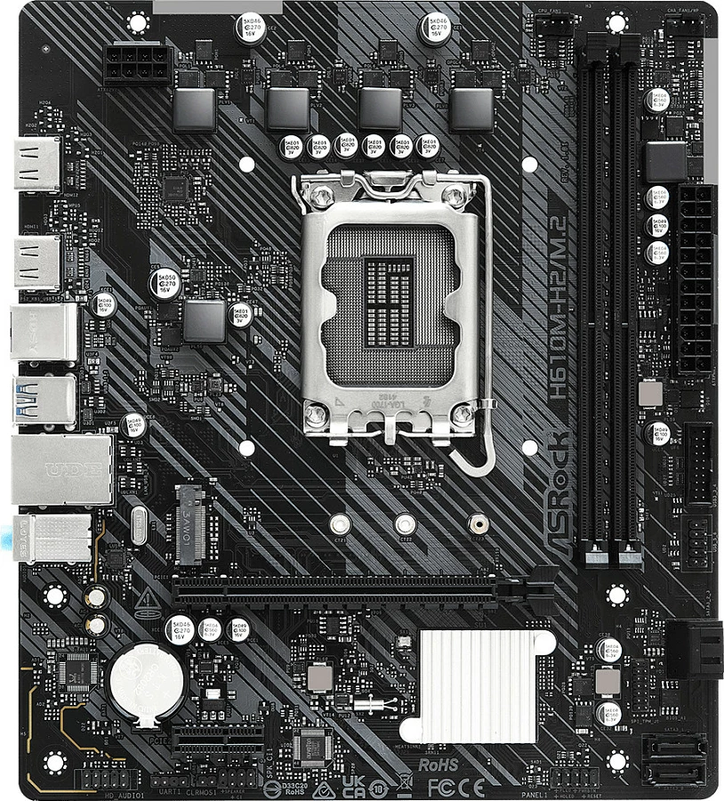 Pllakë amë ASRock H610M-H2/M.2, LGA 1700, micro ATX, DDR4 64GB, M.2, Dual HDMI