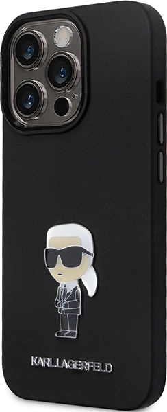 Mbështjellës Karl Lagerfeld KLHCP14XSMHKNPK për iPhone 14 Pro Max 6.7", silikon, i zi