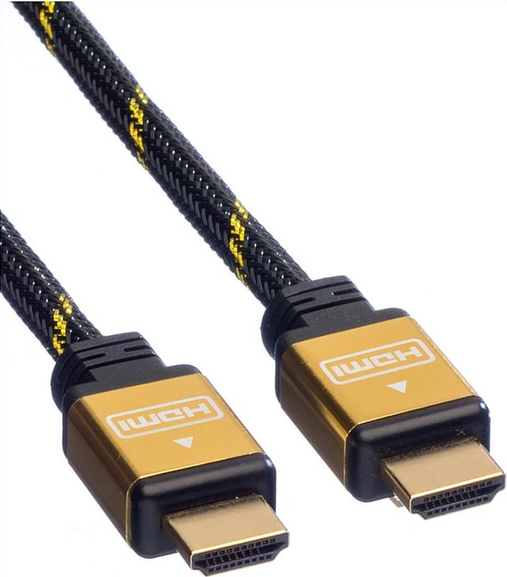 Kabllo HDMI ROLINE GOLD High Speed + Ethernet, 1 m, e zezë/ari