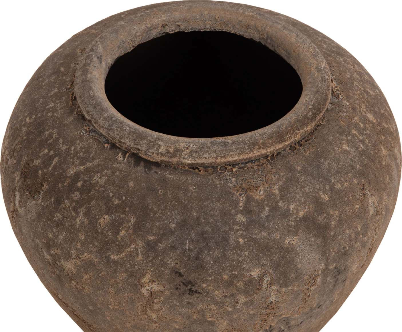 Vazo dekorative ZATI, terrakotë, ngjyrë gri, FH7931, Φ34x26H cm