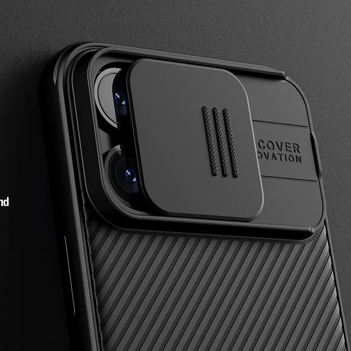 Mbështjellës Nillkin CamShield Pro Magnetic për iPhone 15 Pro, me mbrojtës kamere, Kaltër