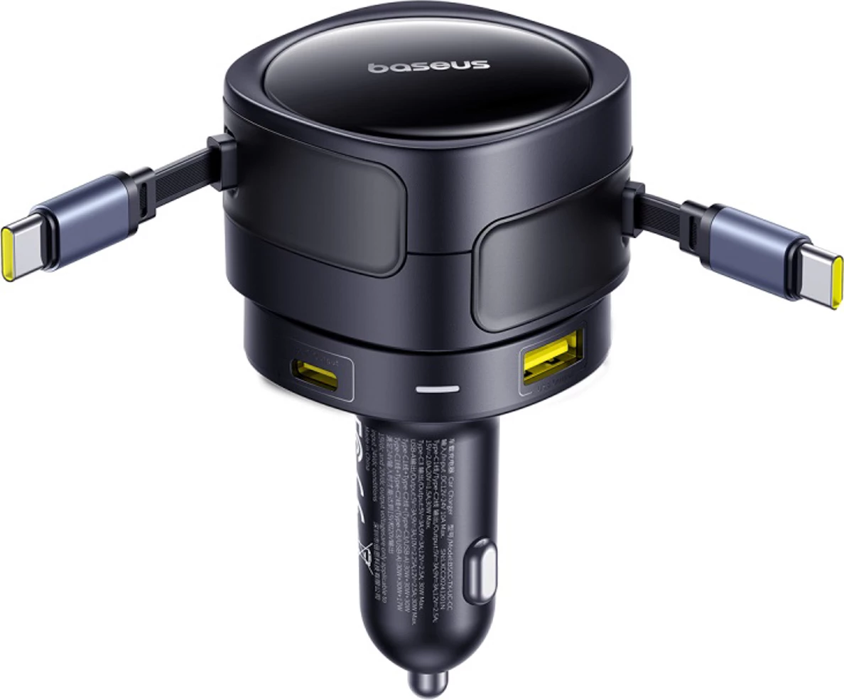 Karikues veture Baseus Enjoyment Max 90W, 2x USB-C + USB-A + kabllo USB-C, i zi