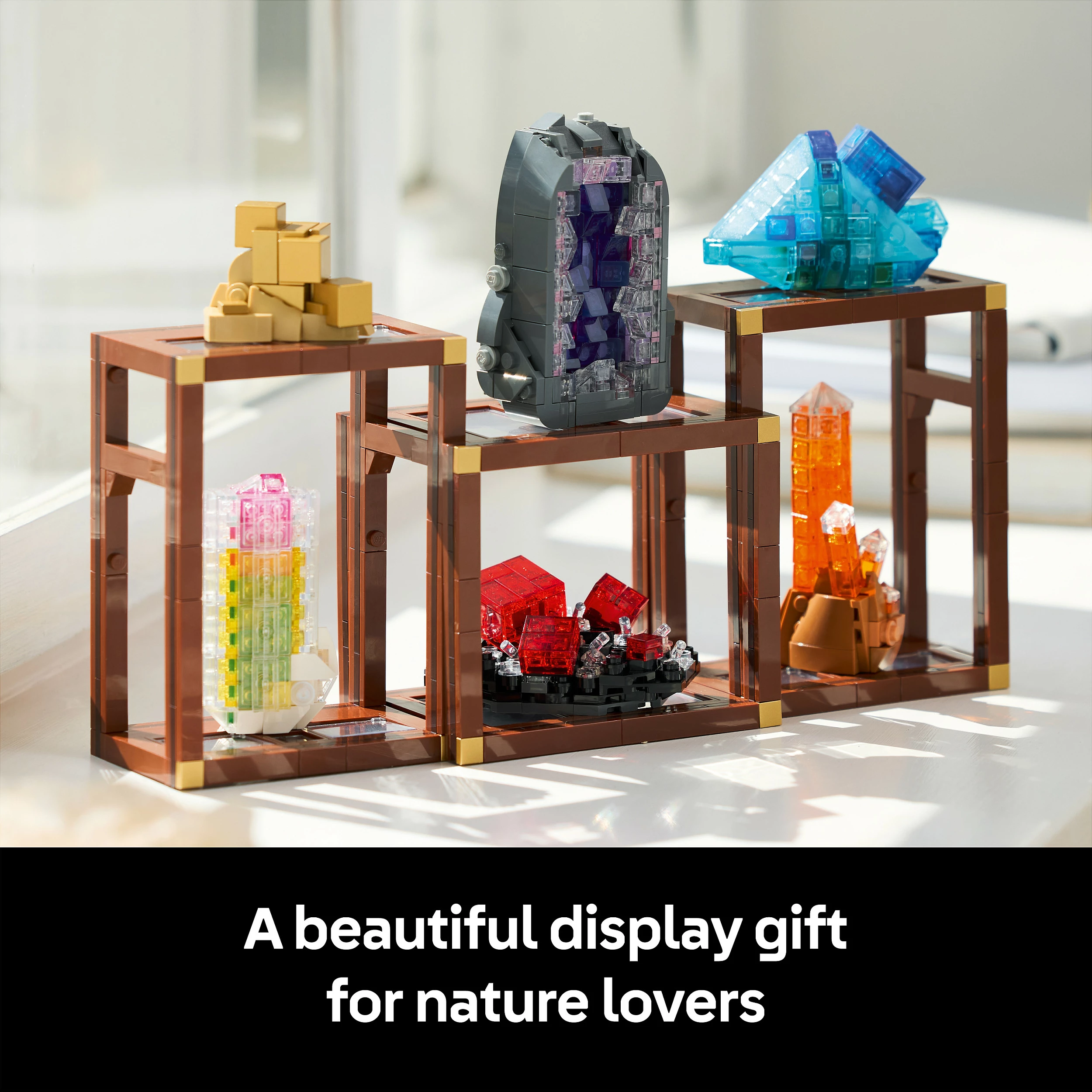 Set LEGO Ideas Mineral Collection 21362, 880 copë, 18+, shumëngjyrësh