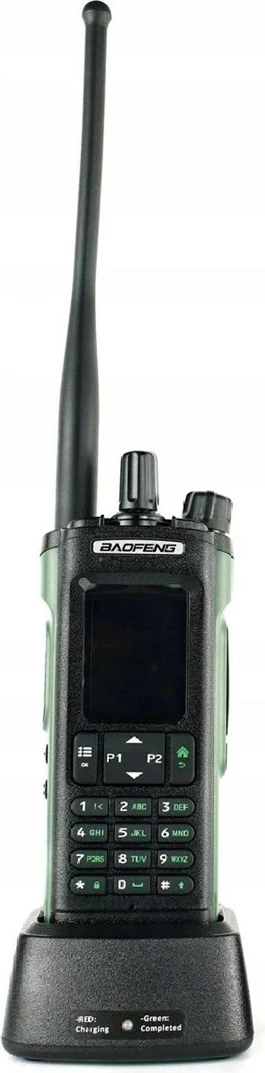 Radio portative BAOFENG DM-32E HTQ, DMR, bandë aviacioni, 2200 mAh, E zezë