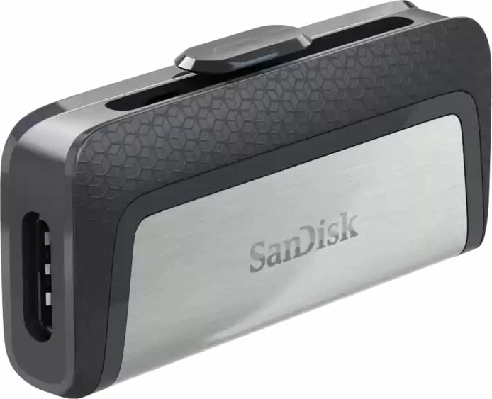 Memorie USB SanDisk Ultra Dual Drive USB Type-C 64 GB SDDDC2-064G-G46, e zezë/argjendtë