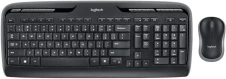 Logitech Set Tastierë dhe Maus MK330, wireless, DE, i zi