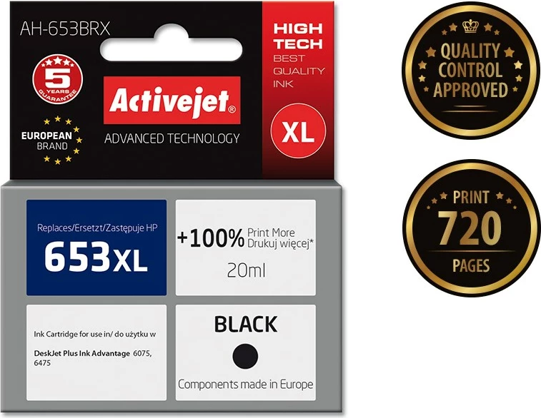 Ngjyrë zëvëndësuese Activejet AH-653BRX për printer HP