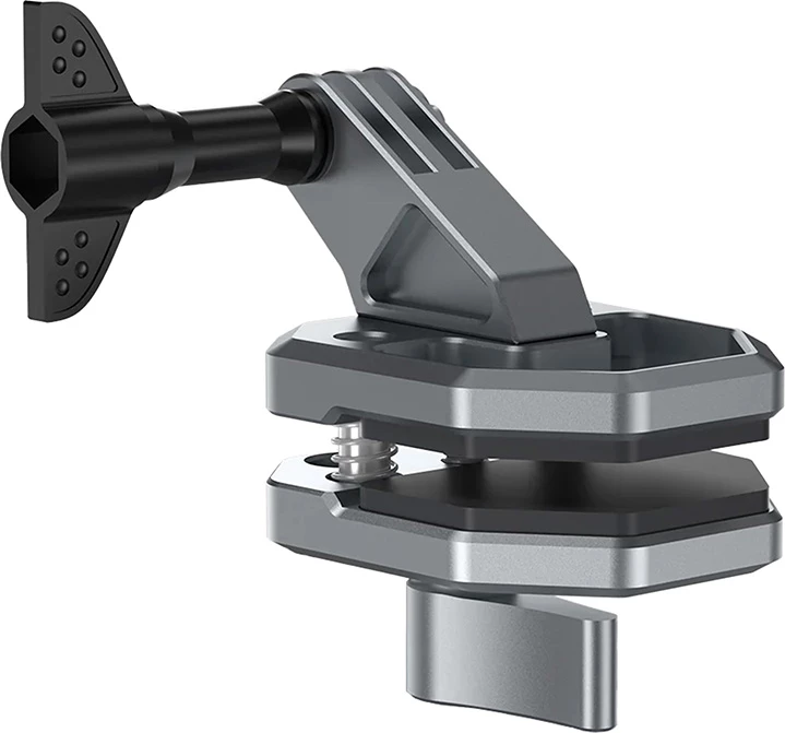 Mbajtëse motoçiklete për kamera sportive, Telesin S3-EAK-03, rregullim 180°, trashësi fiksimi 1 cm, aliazh alumini