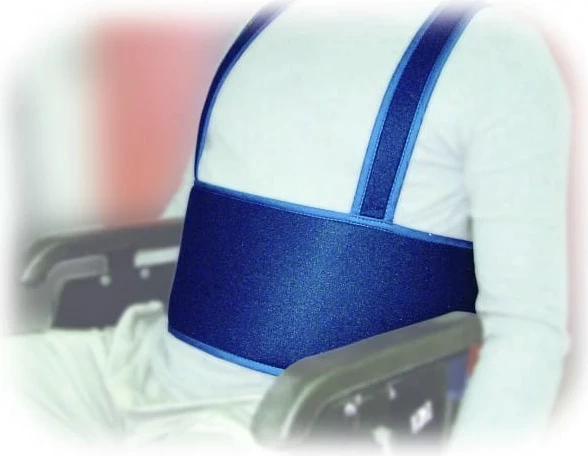 Rrip stabilizues për karrocë ASTON, me lidhje abdominale (tipi 2), ngjyrë blu