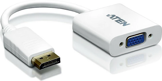 Adapter DisplayPort në VGA ATEN VC925, deri 1920x1200@60Hz, i bardhë