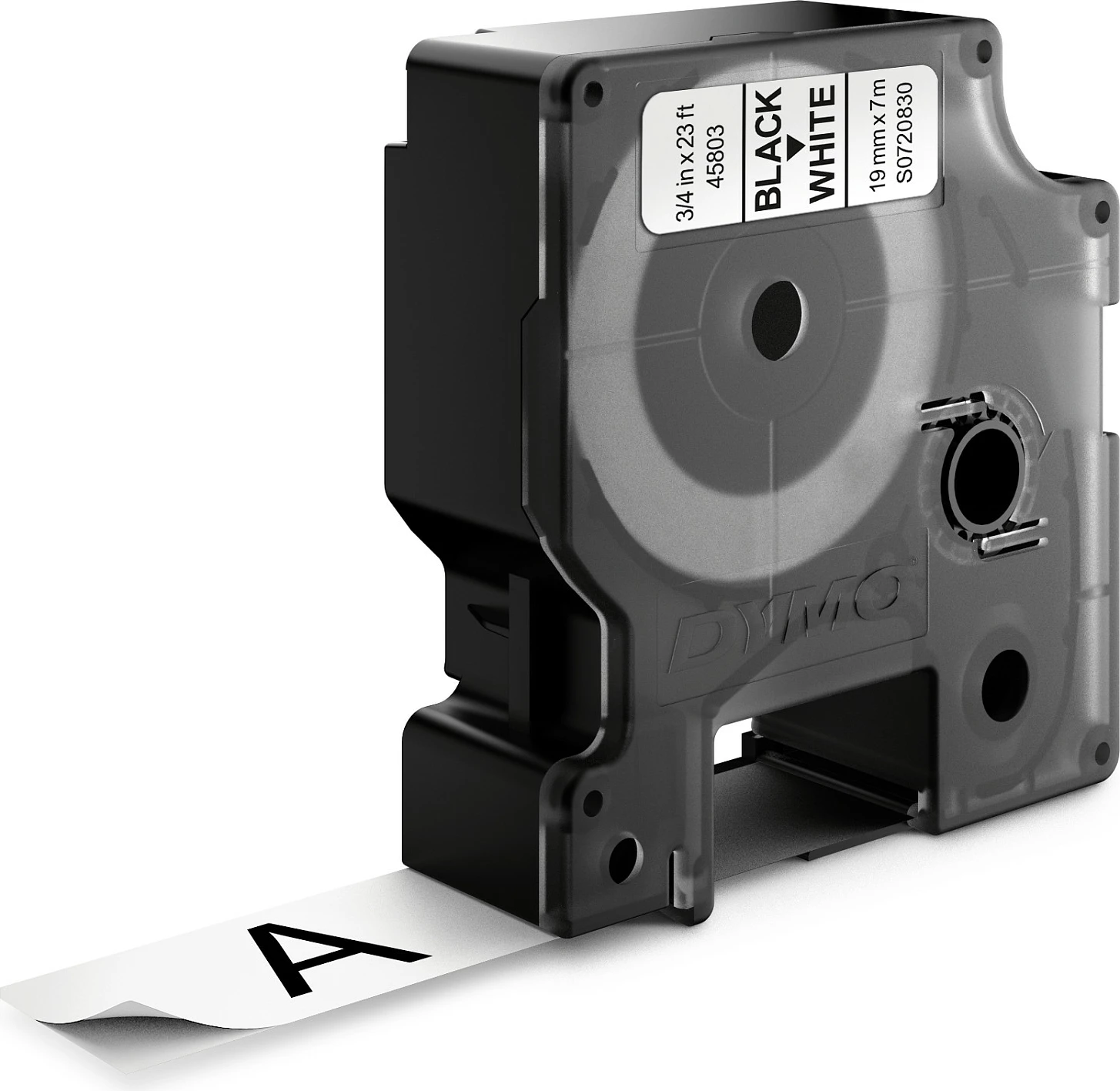 Shirit etiketash DYMO D1 Standard 19mm x 7m, zi në të bardhë