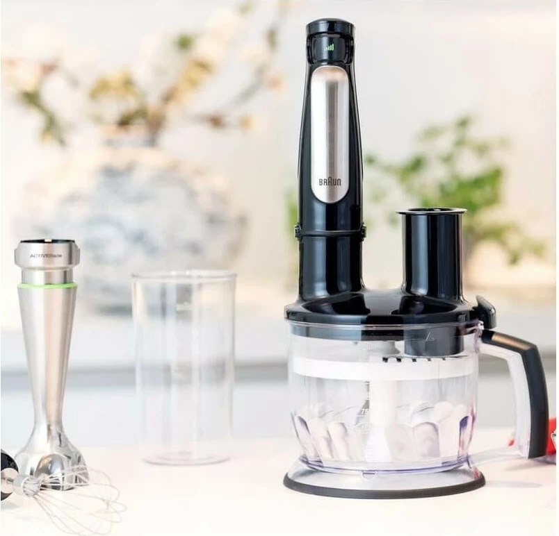 Blender dore Braun MultiQuick 7 MQ7075X 1000W, set me aksesorë, zi/argjend