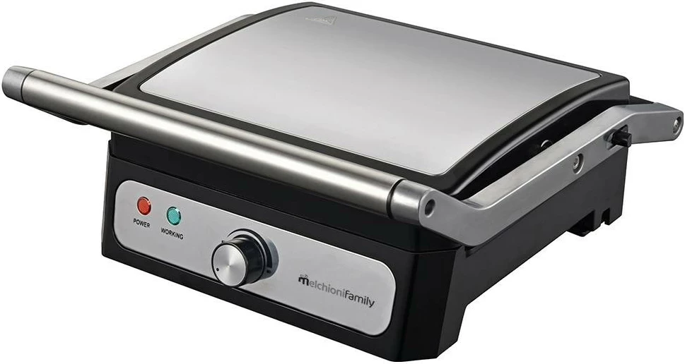 Grill tavoline Melchioni Iris 118330013, 1800W, inox, argjendtë