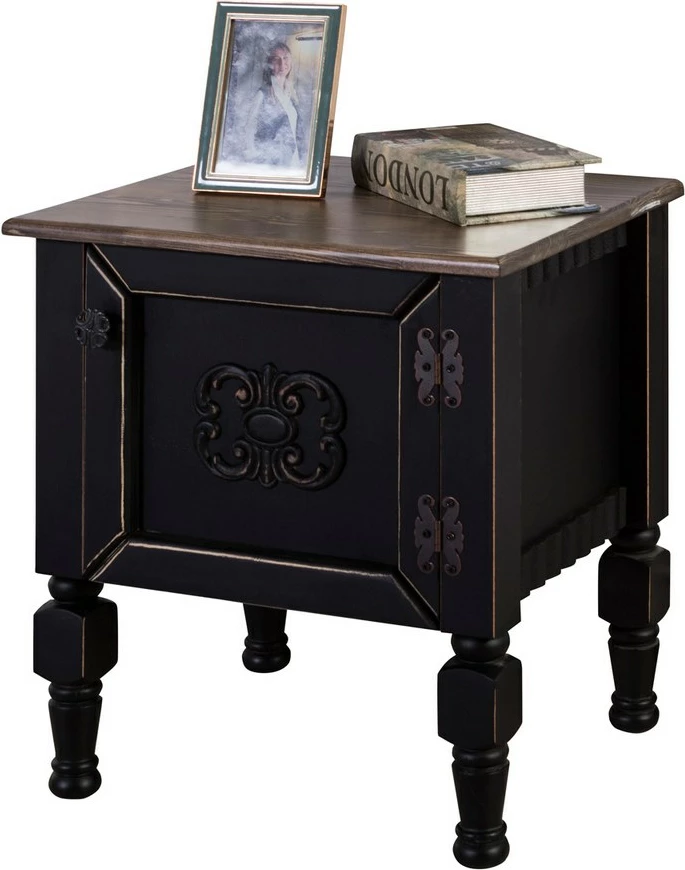 Komodinë nate Hanah Home, Ada, ngjyrë e zezë