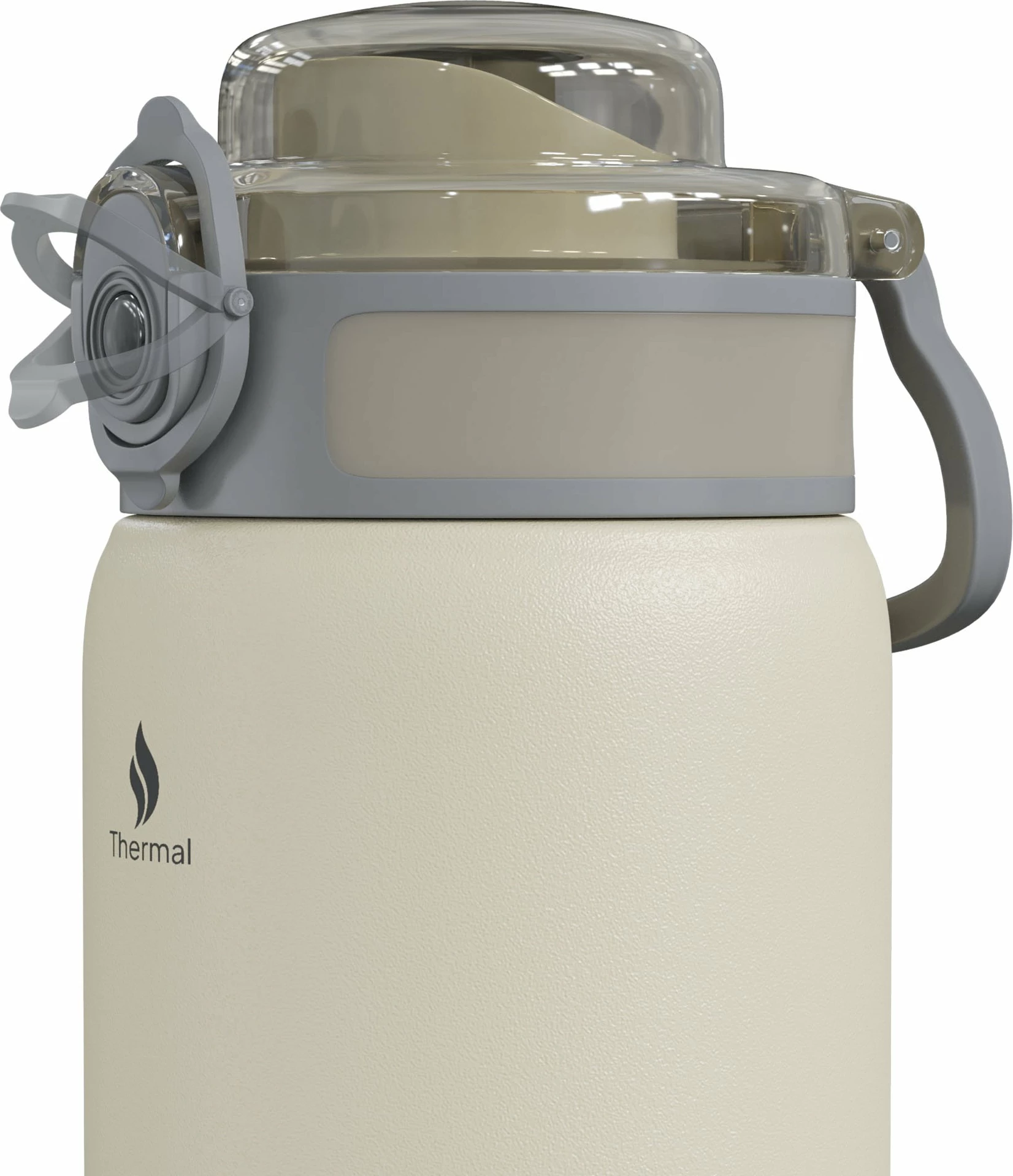 Shishe termike Zipro 700 ml inox 18/8, kapak me grykë, anti-rrjedhje, me dorezë, bezhë