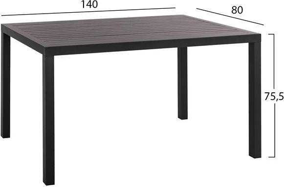 Set kopshti tavolinë & karrige FH10533, 5 pjesë, antracit