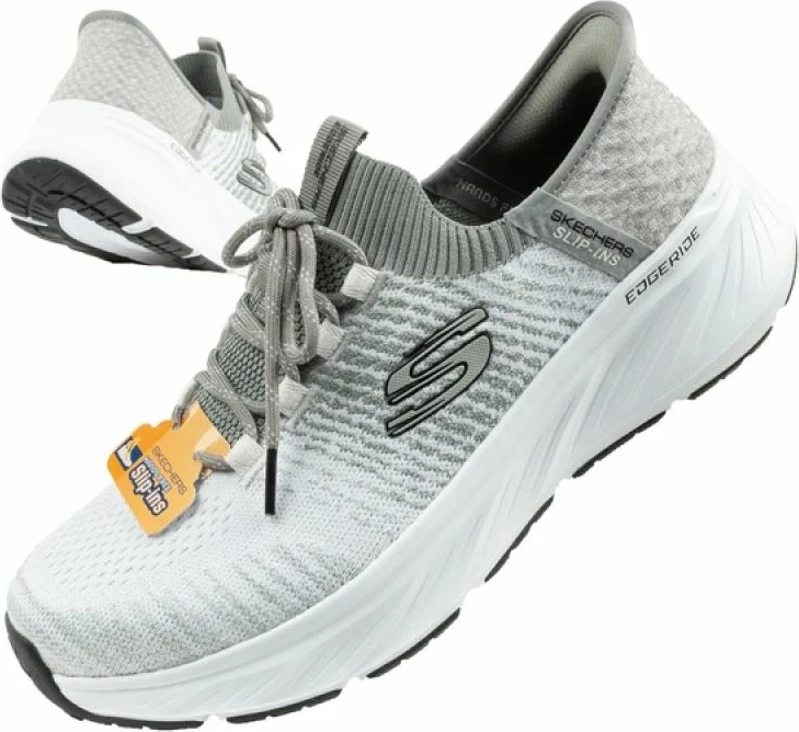 Atlete për meshkuj Skechers, të bardha dhe gri